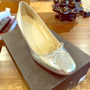 J. Crew metallic Ballet Pump - silver size 9